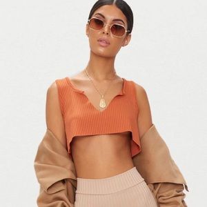 Orange crop top